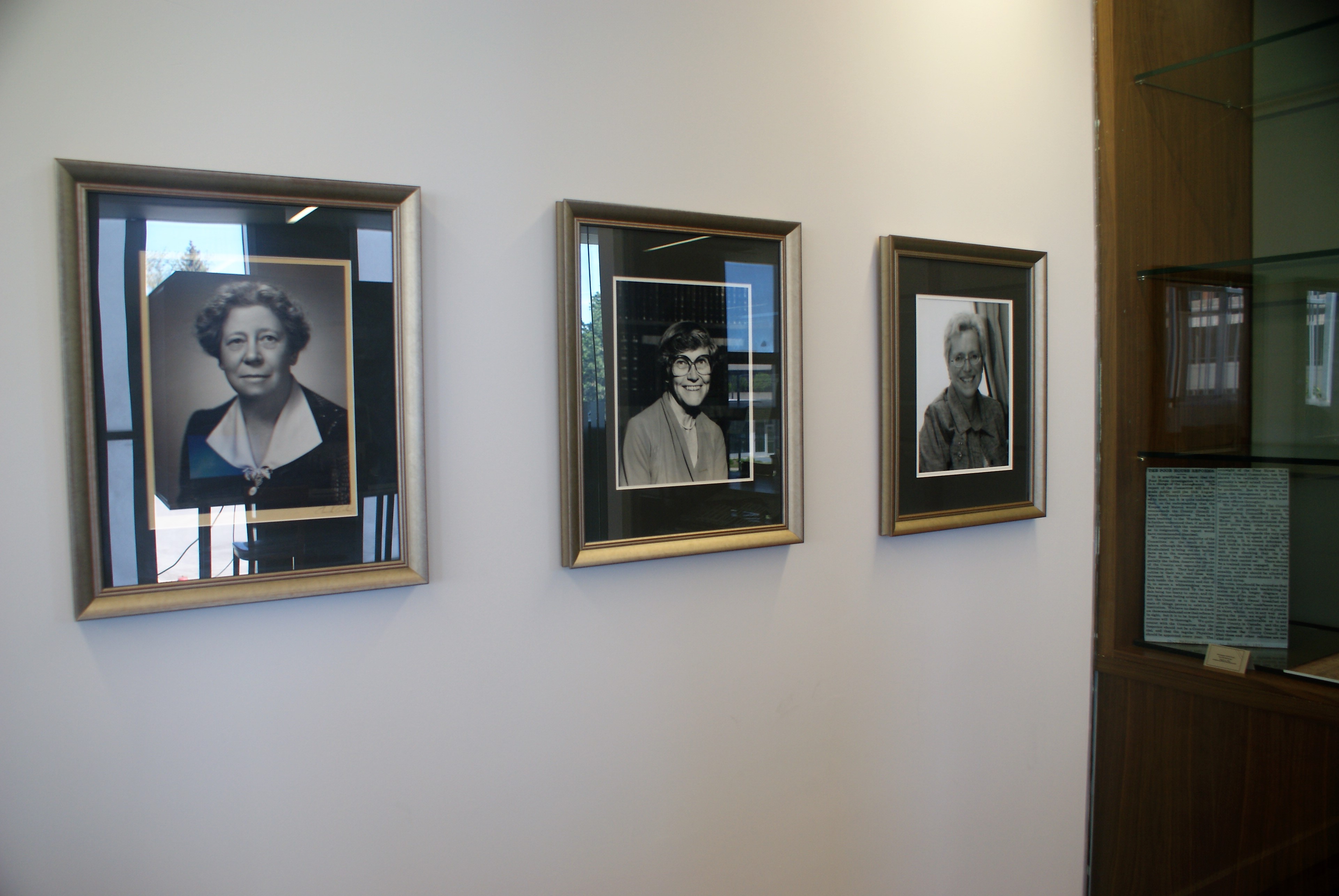 Portraits in the Grace Schmidt Room - Mabel Dunham, Grace Schmidt and Susan Hoffman